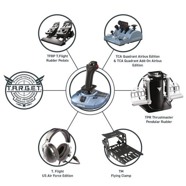 THRUSTMASTER TCA Sidestick X Airbus Edition Joystick - Xbox Series X|S och PC