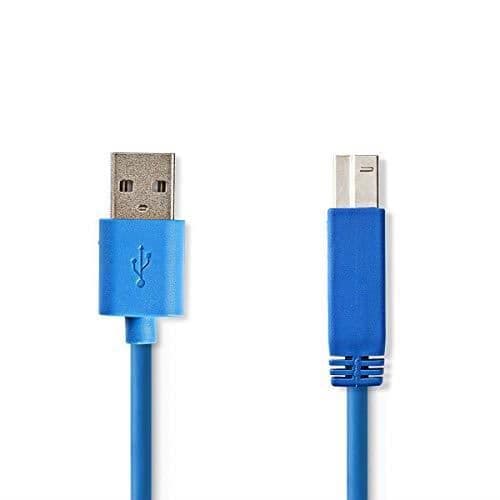 Nedis CCGP61100BU20 USB 3.0-kabel - A hane - B hane - 2,0 m - Blå