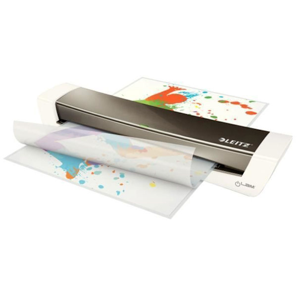 A3 laminator - Leitz - ILAM - Kompakt design - 3 minuters förvärmning - Påsar 80 till 125 mikron Mörkgrå