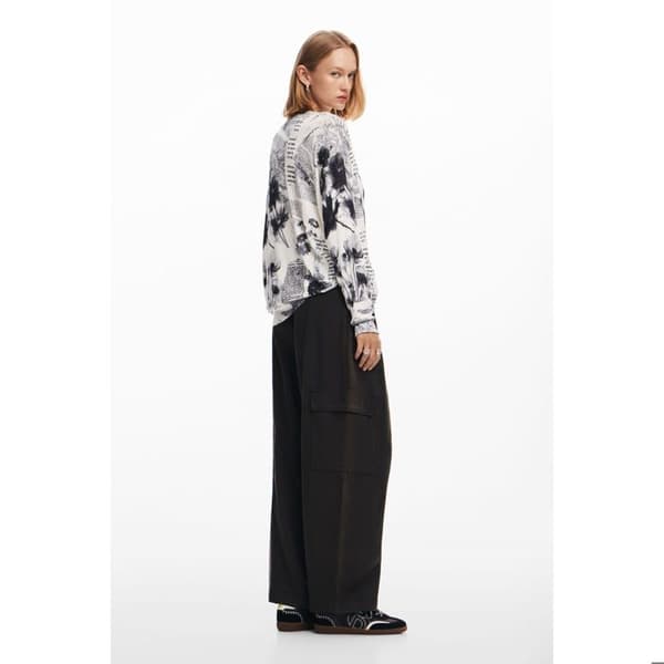 Pull kvinna Desigual Kawartha Lakes Vit XL