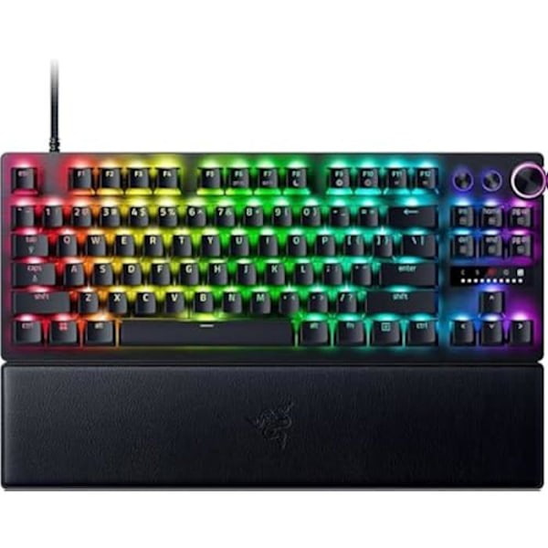 Razer Huntsman V3 Pro TKL (analoga switchar) - Tenkeyless speltangentbord - Razer Snap Tap & Quick Release (optiska switchar) Svart