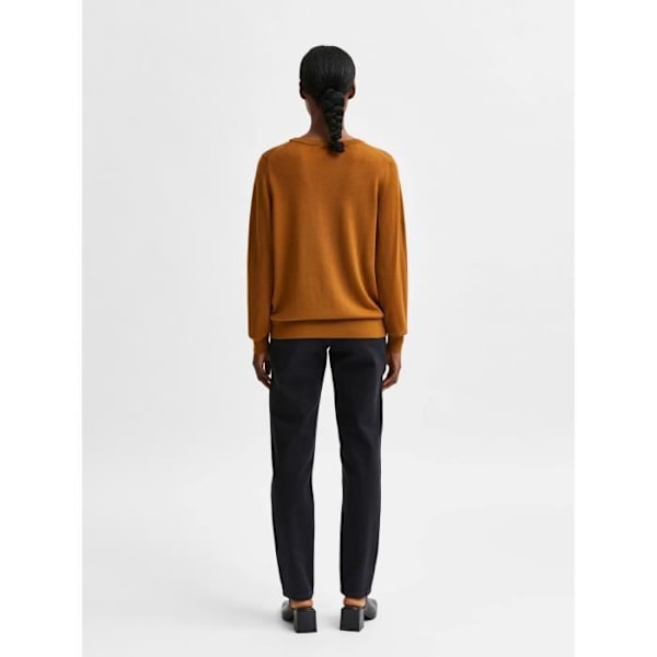 Pull Femme - Selected - Magda - Rund Krage - Färg Gummi - Storlek XS Sudd XS