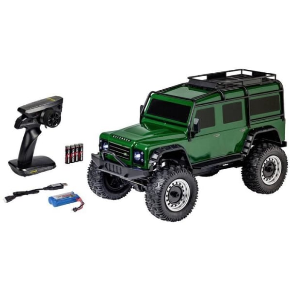 Carson RC Sport Land Rover Defender Grön Borstlös 1:8 Auto RC Elektrisk terrängfordon 4-hjulsdrift (4WD)