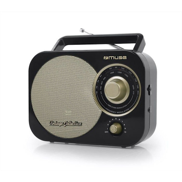 Muse Radio bärbar analog svart - m055rb