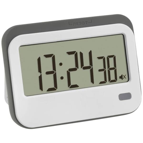 TFA Dostmann Digital Timer med Stoppuhr und Wecker Timer vit, grå digital Vit grå