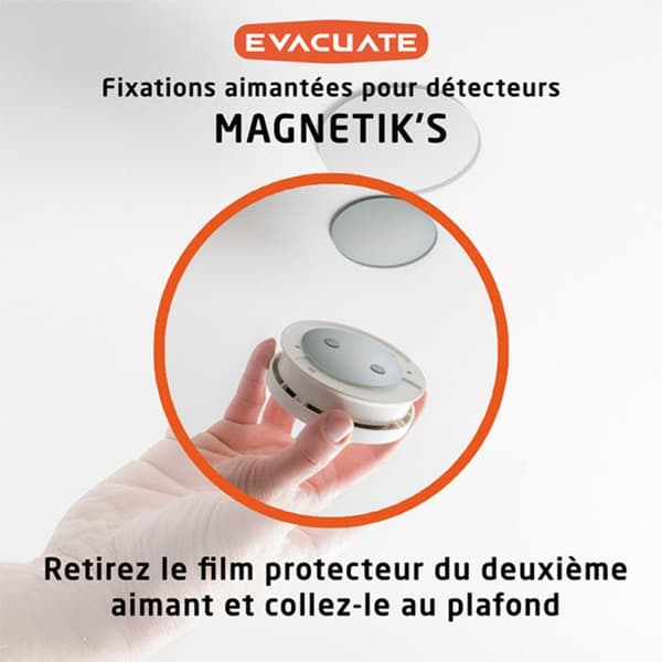 EVACUERA Magnetisk stöd 70mm för rökdetektor