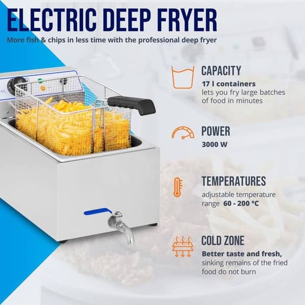 Elektrisk fritös RCEF 15E Silver