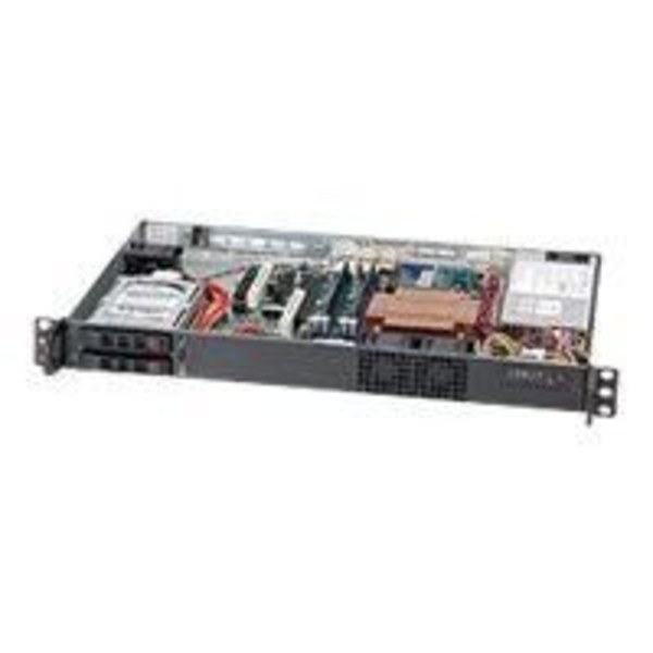 Supermicro SC510 T-203B Fodral - Rackmontering - 1U - Micro ATX - SATA/SAS - 200 Watt - Svart Svart