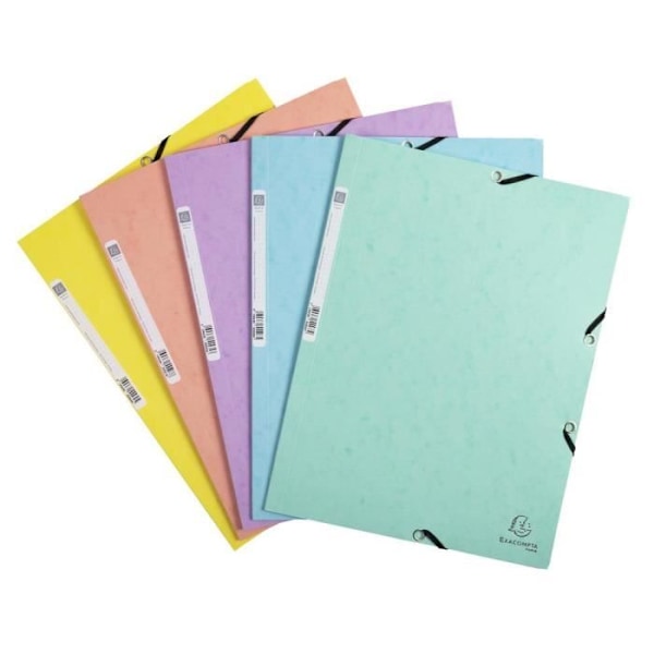 Glansigt kort resårfolder 400g/m2 Aquarel - A4 Blandade färger