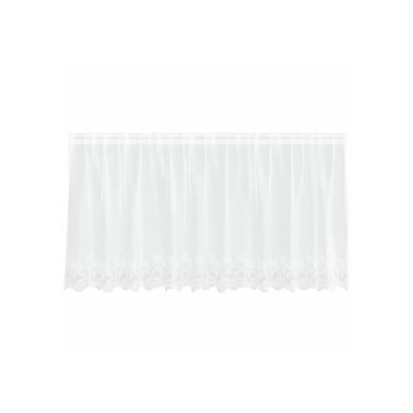 Spetsgardin - vidaXL - 80x300 cm - Vit - Polyester - Ljusfiltrerande - Integritetspaneler - Lätt Vit