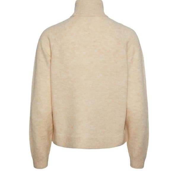 Pull col roulé dam Pieces Pcjuliana Whitecap grå S