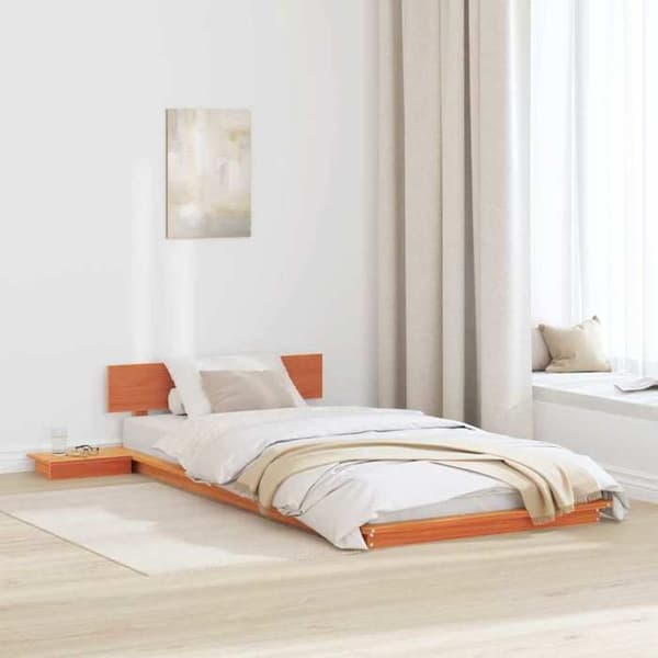 vidaXL Sängram Brun 90 x 200 cm trä 872418