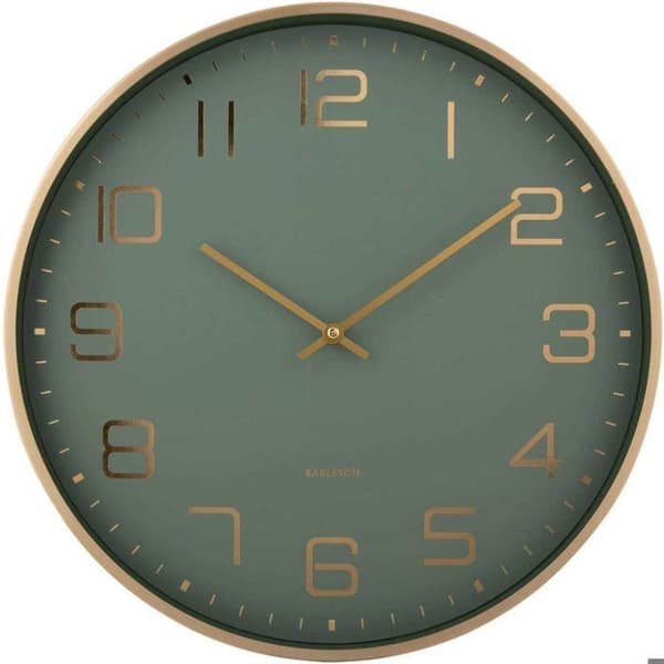 Rund väggklocka Elegance Glow svart Svart