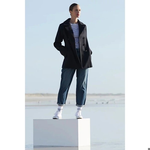 Manteau caban damkläder Armor-Lux pointe du raz svart 38