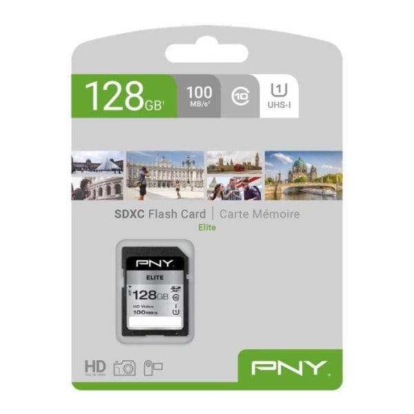 PNY SD-minneskort 128GB ELITE C10 U1