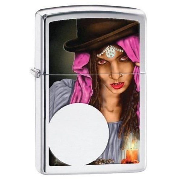 Zippo Pocket Lighter Fortune Teller vindtät högpolerad krom - 28656