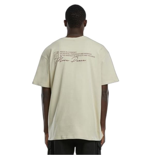 T-shirt oversize Upscale More Peace - benvit äggskal M