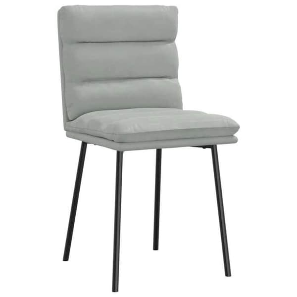 vidaXL Matstolar set om 2 Ljusgrå Sammet, stol, vardagsrumsstol, accentstol, köksstol, sits 4101282