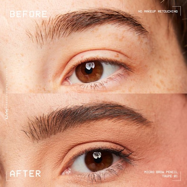 Ögonbrynspenna - NYX - Nyx Micro Brow Pencil - Färg Taupe - Precise applicering - Naturligt resultat Mol