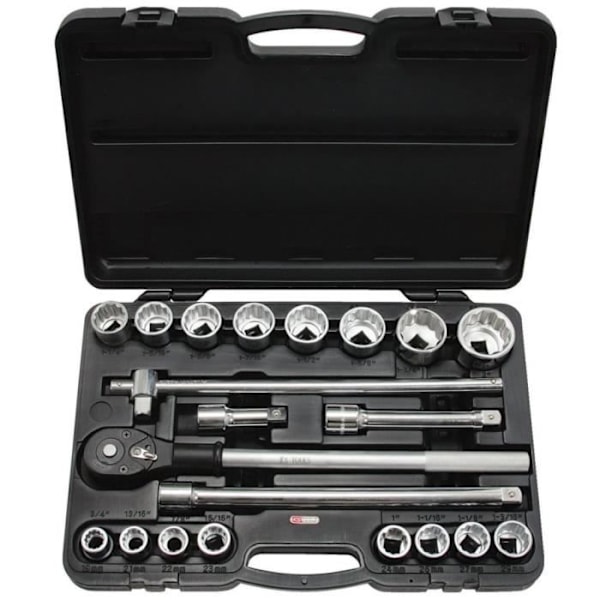 KS Tools Spärr- och hylssats 21 st 3/4" 911.0722