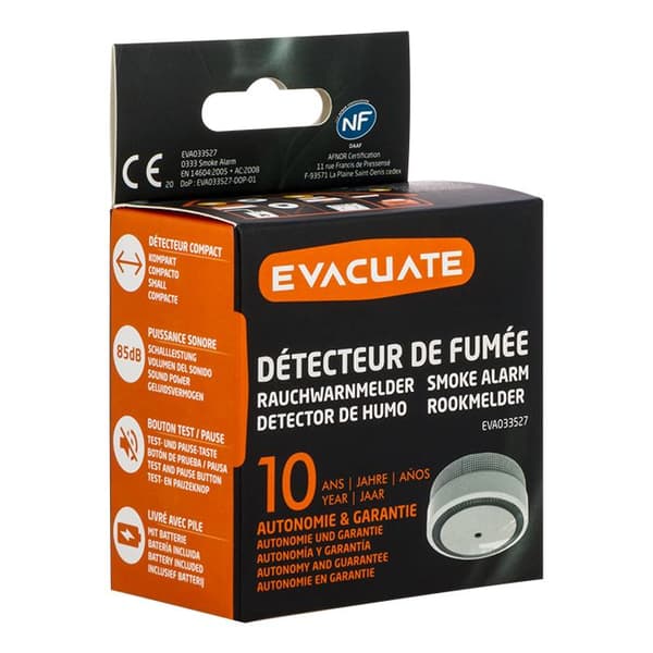Set med 2 rökdetektorer NF med 10 års batteritid