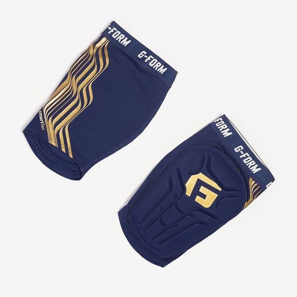 G-Form V2 CE benskydd marinblå/guld S