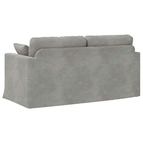Ljusgrå Soffa 158 x 78 x 80 cm Sammet -