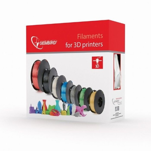 Oss - fäste - isolering Gembird 3DP-TPE1.75-01-BK Filament TPE FLEXIBEL Svart 1,75mm 1kg