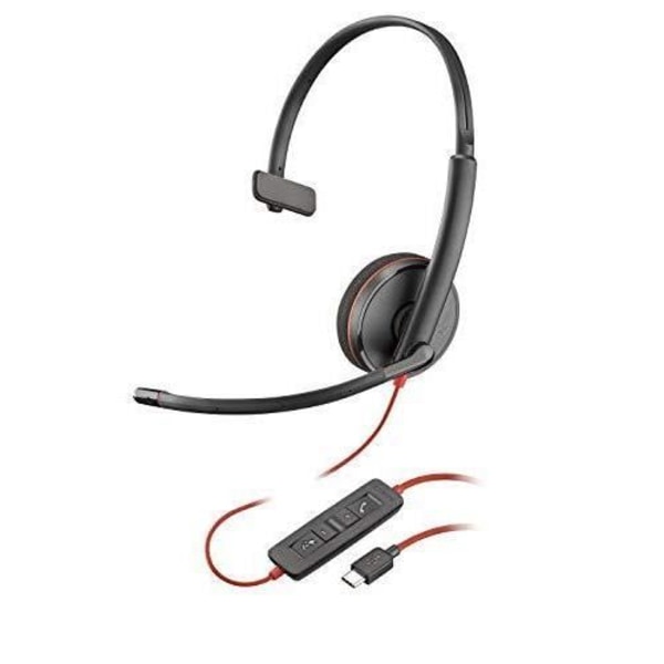 HP Poly Blackwire 3210 Monaural USB-C Headset - Kontor/Call Center - Pannband - Aktiv brusreducering