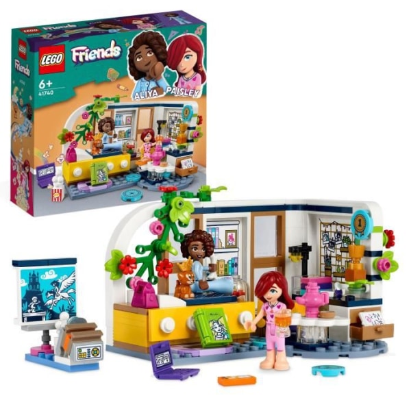 LEGO® Friends 41740 Aliyas rum, leksak med Paisleyfigur och valp, barn 6 år