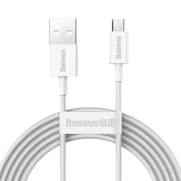Baseus - Högkvalitativ datakabel (CAYS001002) - USB till Typ-C, 65W, 2m - Vit