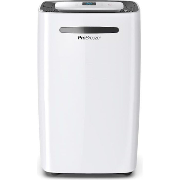 Pro Breeze 20L bärbar avfuktare för rum upp till 30m² 4 lägen, LED-skärm, kontinuerlig dränering, torktumlare, timer