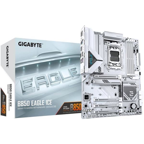 Moderkort - GIGABYTE - B850 EAGLE ICE - ATX-format - Chipset AMD B850 - DDR5 & PCIe 5.0 - WiFi 7