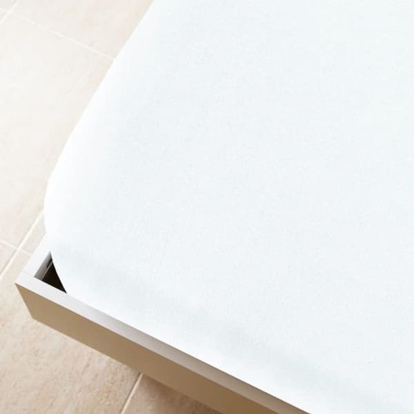 136242 vidaXL Fitted Sheet Jersey Vit 100x200 cm Bomull