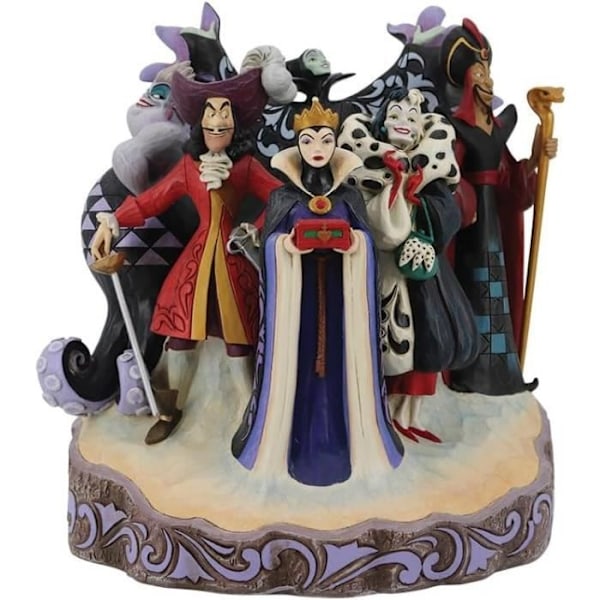 Enesco Jim Shore Figurine Disney Skurkar, skulpterade av hjärta, Flerfärgad, 24 cm