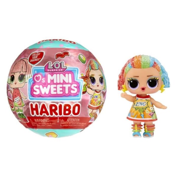 LOL. Surprise Loves Mini Sweets X HARIBO - Minidockor 7,5 cm - Godistema - 7 överraskningar - Från 3 år