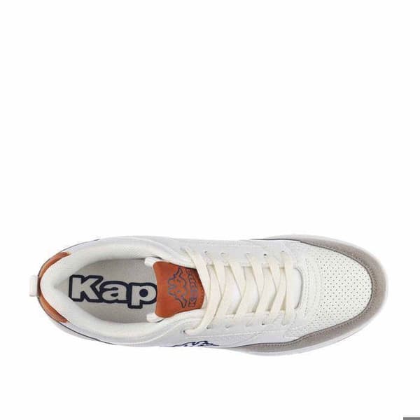 Baskets - Kappa - Manis - Vit - Plat - Lacets vit, brun 43