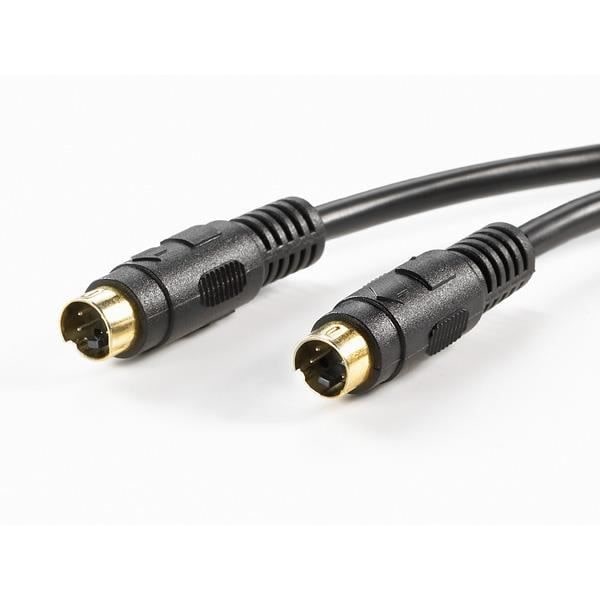 S-Video kabel - ROLINE - 3M - 4-pin mini-din kontakt - Svart
