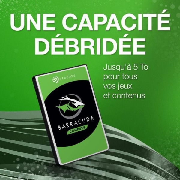 Seagate 1 TB BarraCuda 2,5" intern hårddisk (5400rpm, 128MB cache, SATA 6Gb-s, ST1000LMZ48-LM048)
