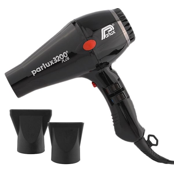 Hårtork - PARLUX 3200 Plus - 1900W - Luftflöde 71m3/h - 4 temperaturer - 2 hastigheter - Svart Svart
