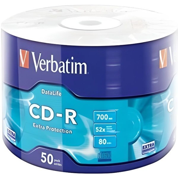 VERBATIM CD-R 700 MB 80 min 52x - Spindel på 50