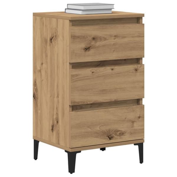 Sängbord Ek hantverk 40x35x70 cm Ingenjörsträ
