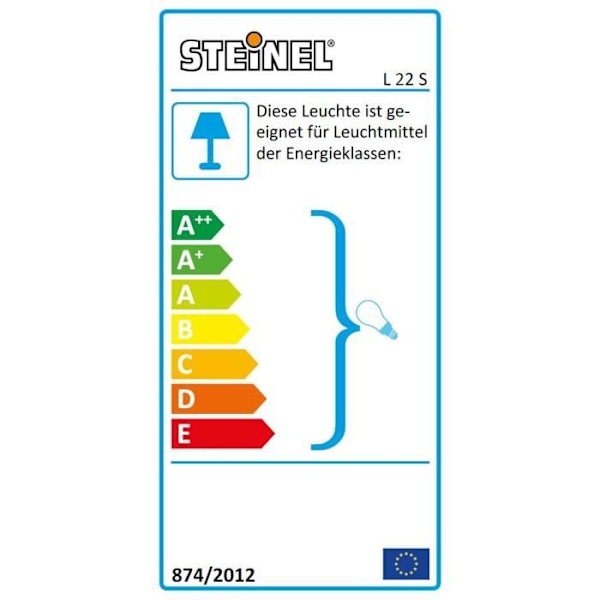 STEINEL Vägglampa utomhus med sensor L 22 S 60W IP44 E27- Rostfritt stål Silvergrå