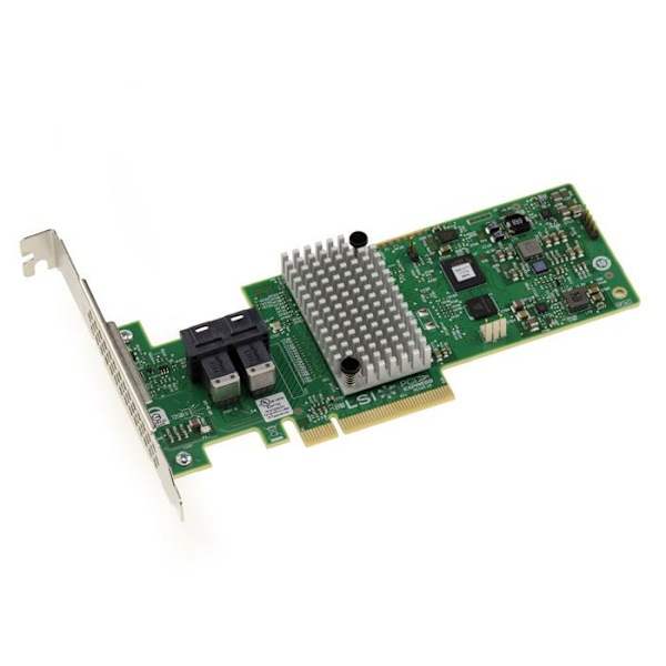 PCIe 3.0 SAS 12GB 8 internt kort med RAID 0 1 5 10 50 JBOD. LSI OEM modell 9340-8i. Hög och låg profil, ref H3-25499-04