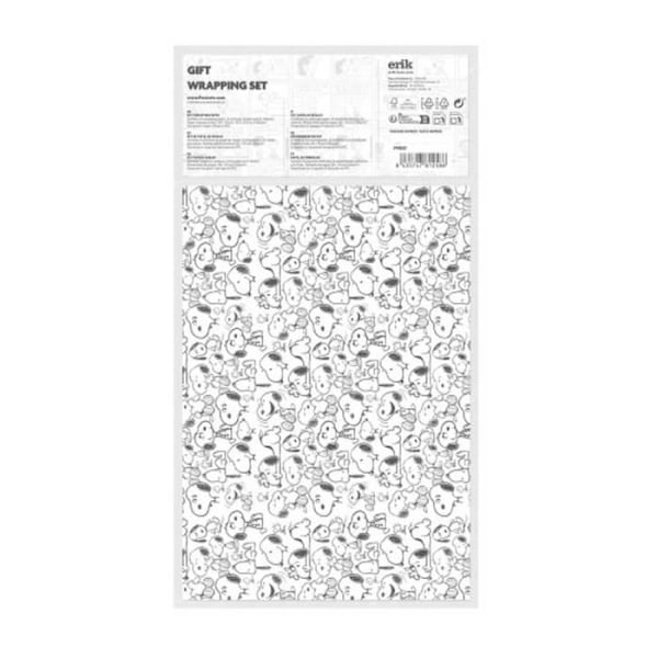 Presentpapper - Set med presentpapper Erik Peanuts, Snoopy (50x70cm)