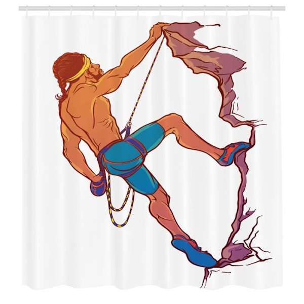 Abakuhaus, Rock Climber Cliff Sports duschdraperier 175cm x 200cm