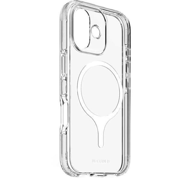 MagSafe-skal - DECODED - iPhone 17 - Transparent - Stötabsorberande - DropTec Vit