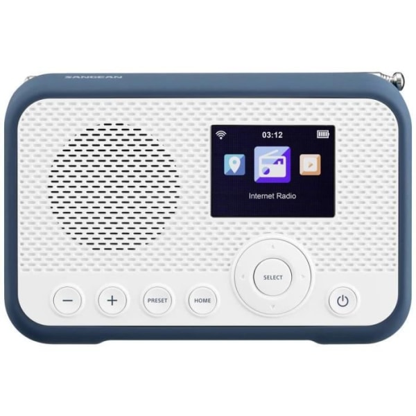 Sangean WFR-39 Internet Pocket Internet Radio, DAB, FM internetradio, FM, WiFi Spotify, väckarklocka funktion, laddningsbar