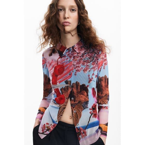 T-shirt dam Desigual Lacroix Röd M