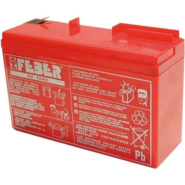 Batteri för elfordon - FEBER - 6 volt 10 ah